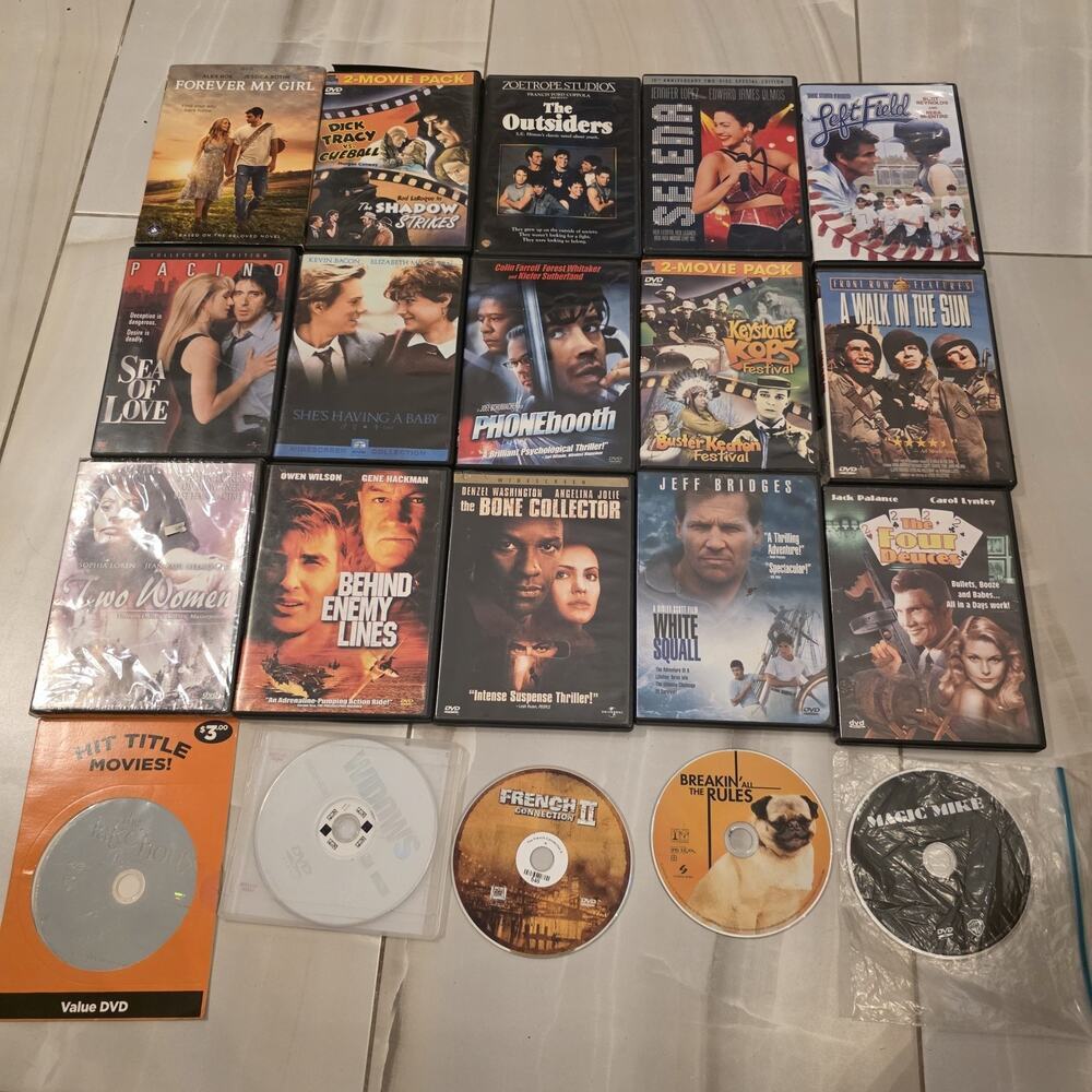 Movie Lot 20 DVD MixAction, Drama, Classics & Romance The Outsiders, Phone Booth